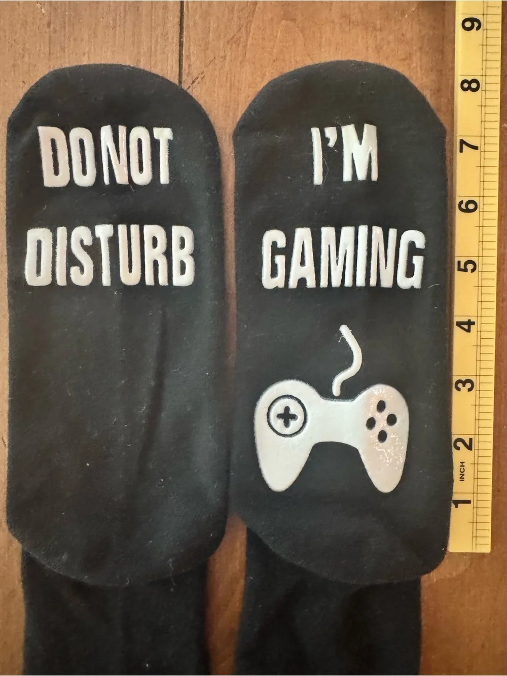 Men’s, Teens, Boys Black Cozy Socks I'm Gaming Do Not Disturb Print in White